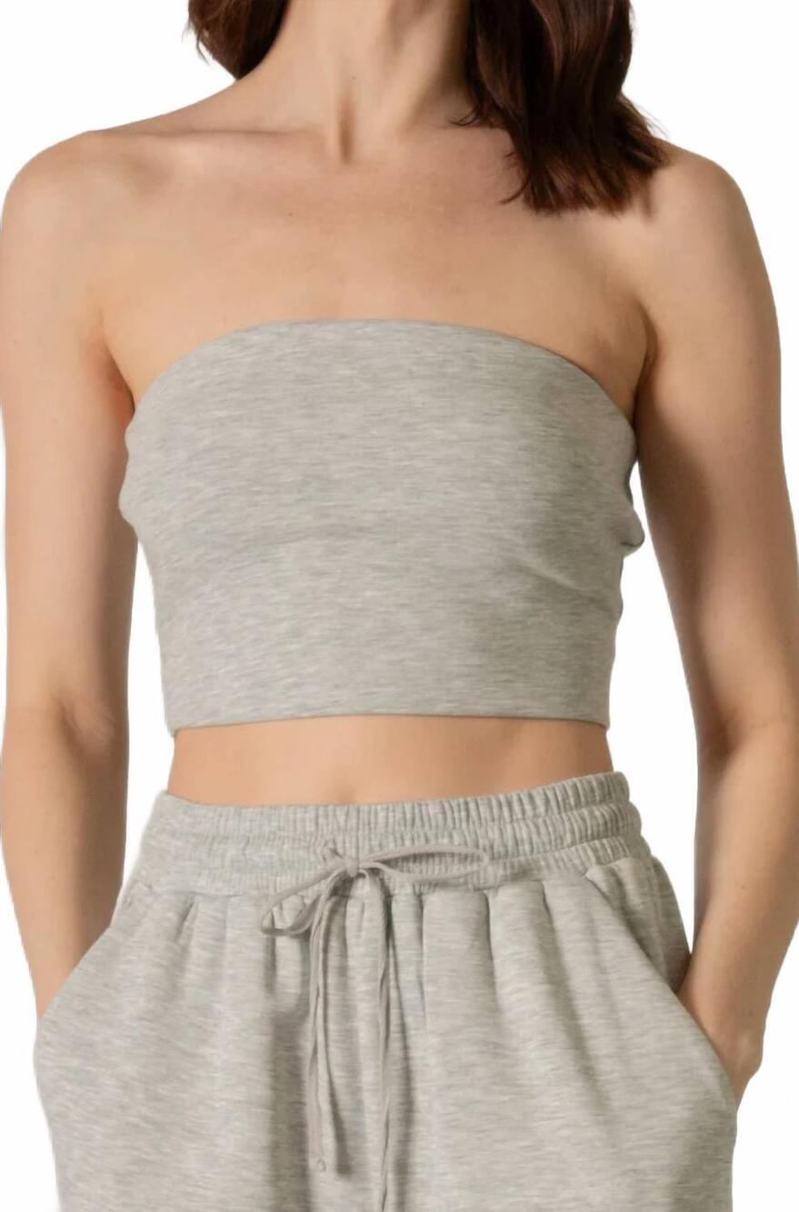 NEW BEFORE YOU COLLECTION beatrice modal tube top in heather grey